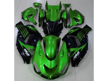 2006-2011 Gloss Green and Black Kawasaki ZX14R Fairings