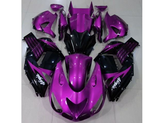 2006-2011 Gloss Purple and Black Kawasaki ZX14R Fairings