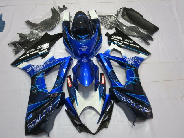 Best Aftermarket 2007-2008 Blue and Black Corona Suzuki GSXR 1000 Fairings