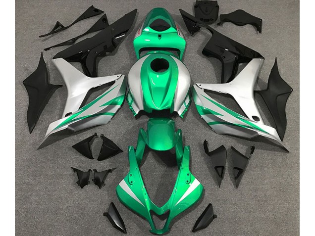 Best Aftermarket 2007-2008 Bright Green and Silver OEM Style Honda CBR600RR Fairings