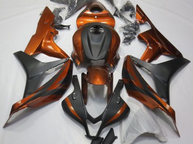 Best Aftermarket 2007-2008 Burnt Orange and Matte Black Honda CBR600RR Fairings