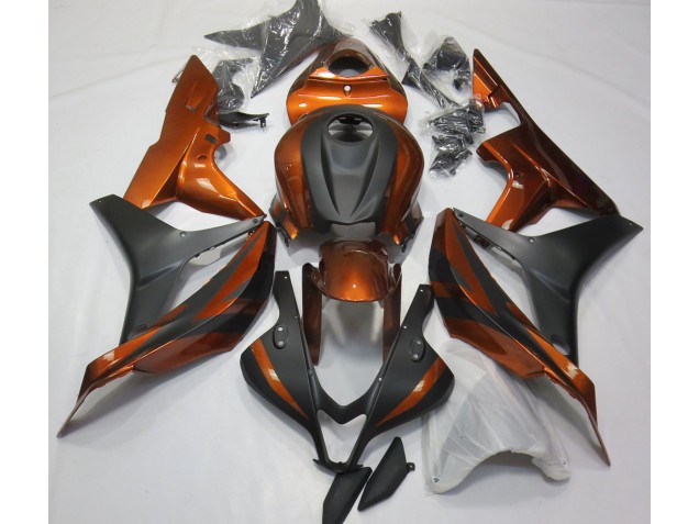 2007-2008 Burnt Orange and Matte Black Honda CBR600RR Fairings