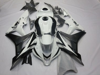 2007-2008 Custom OEM Style White and Black Honda CBR600RR Fairings