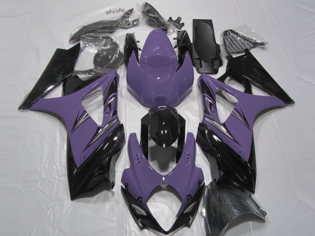 Best Aftermarket 2007-2008 Dark Purple and Black Suzuki GSXR 1000 Fairings