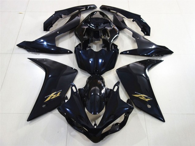 2007-2008 Gloss Black Gold Yamaha R1 Fairings