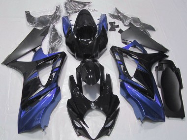 Best Aftermarket 2007-2008 Gloss Black and Blue Suzuki GSXR 1000 Fairings