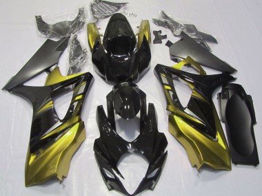 Best Aftermarket 2007-2008 Gloss Black and Yellow Suzuki GSXR 1000 Fairings