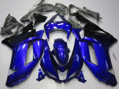 Best Aftermarket 2007-2008 Gloss Blue & Black Kawasaki ZX6R Fairings