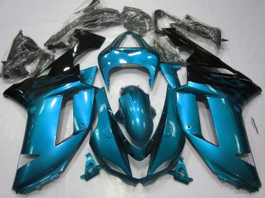 Best Aftermarket 2007-2008 Gloss Light Blue & Black Kawasaki ZX6R Fairings