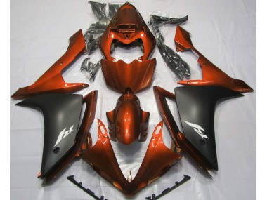 Best Aftermarket 2007-2008 Gloss Orange and Black Yamaha R1 Fairings