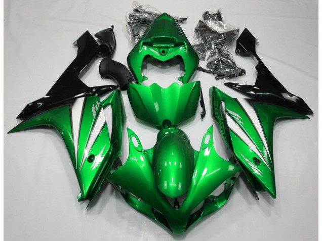 Best Aftermarket 2007-2008 Green White and Black Yamaha R1 Fairings