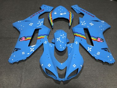 Best Aftermarket 2007-2008 Light Blue Custom Kawasaki ZX6R Fairings