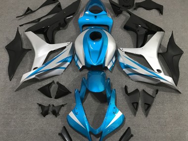 2007-2008 Light Blue and Silver OEM Style Honda CBR600RR Fairings