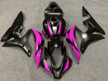 2007-2008 Matte Black & Pink Design Honda CBR600RR Fairings