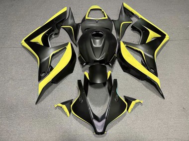 2007-2008 Matte Black & Yellow Honda CBR600RR Fairings