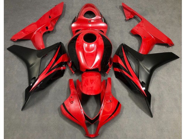 2007-2008 Pearl Red & Black Honda CBR600RR Fairings