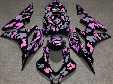 2007-2008 Pink and Gray Camouflage Honda CBR600RR Fairings