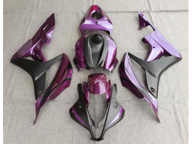 2007-2008 Purple and Matte Black Honda CBR600RR Fairings