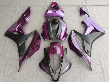 2007-2008 Purple and Matte Black Honda CBR600RR Fairings