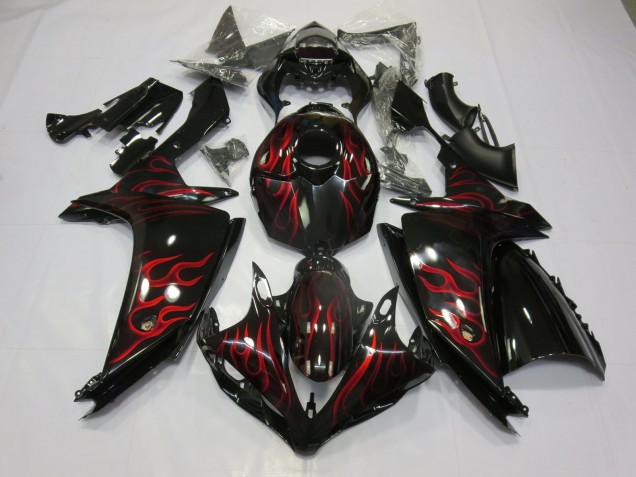 Best Aftermarket 2007-2008 Red Flame Yamaha R1 Fairings