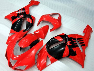 Best Aftermarket 2007-2008 Red Skull Kawasaki ZX6R Fairings