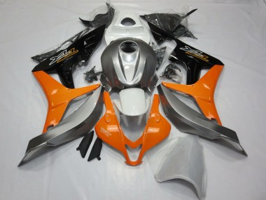 Best Aftermarket 2007-2008 Silver White and Orange Honda CBR600RR Fairings