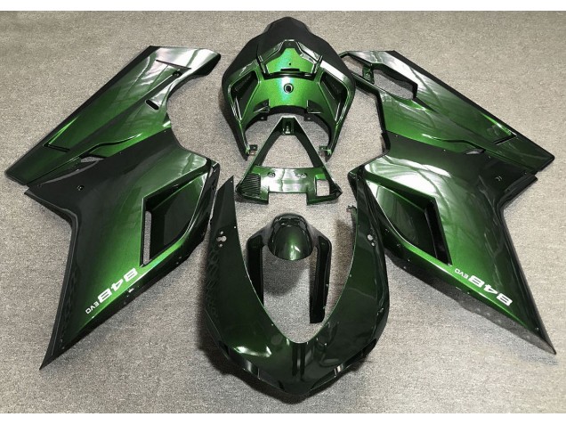 2007-2012 Deep Green Ducati 848 1098 1198 Fairings