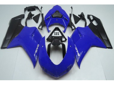 Best Aftermarket 2007-2012 Gloss Blue & Black Ducati 848 1098 1198 Fairings