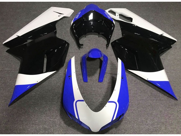 Best Aftermarket 2007-2012 Gloss Blue White and Black Ducati 848 1098 1198 Fairings