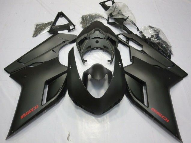 2007-2012 Matte Black Ducati 848 1098 1198 Fairings