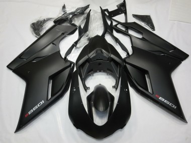 Best Aftermarket 2007-2012 Matte Black with Red Ducati 848 1098 1198 Fairings