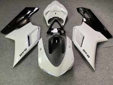 2007-2012 White Pearl and Black Ducati 848 1098 1198 Fairings