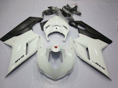 2007-2012 White and Black 848 Ducati 848 1098 1198 Fairings