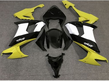 Best Aftermarket 2008-2010 Gloss Yellow Black and White Kawasaki ZX10R Fairings