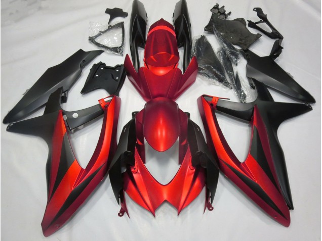 Best Aftermarket 2008-2010 Matte Red No R Suzuki GSXR 600-750 Fairings