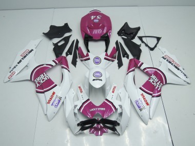 Best Aftermarket 2008-2010 Pink Lucky Strike Suzuki GSXR 600-750 Fairings