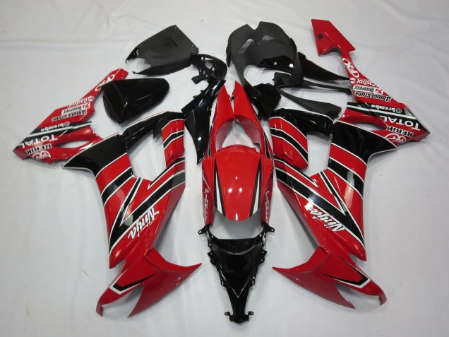 2008-2010 Red Black Kawasaki ZX10R Fairings