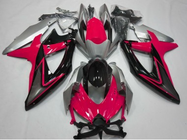 Best Aftermarket 2008-2010 Red and Silver Suzuki GSXR 600-750 Fairings