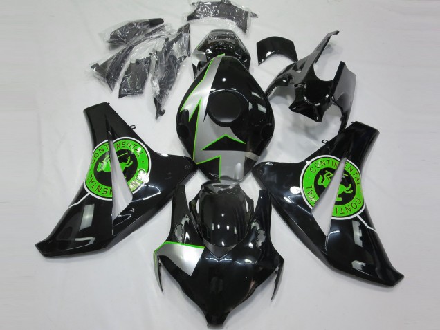 2008-2011 Gloss Black & Green Honda CBR1000RR Fairings