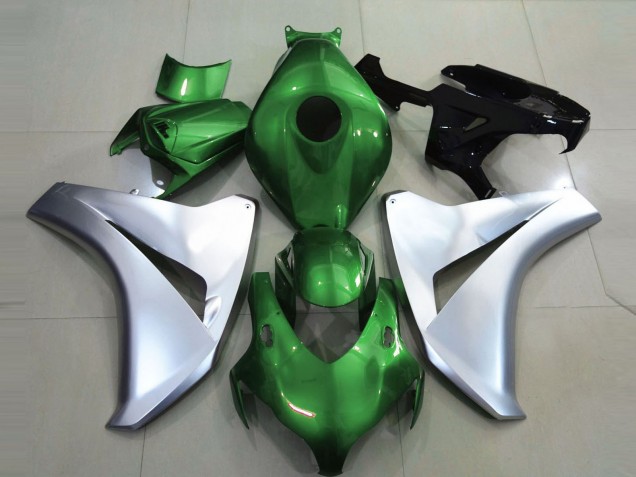 2008-2011 Gloss Green and Silver Honda CBR1000RR Fairings