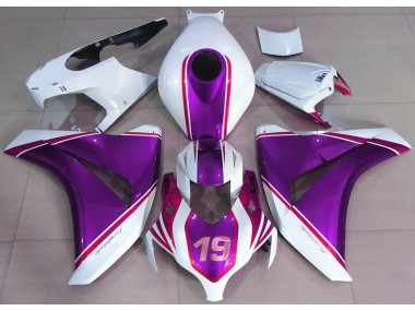 2008-2011 Gloss Purple and White Honda CBR1000RR Fairings