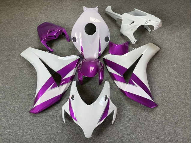 2008-2011 Gloss White & Purple Trim Honda CBR1000RR Fairings