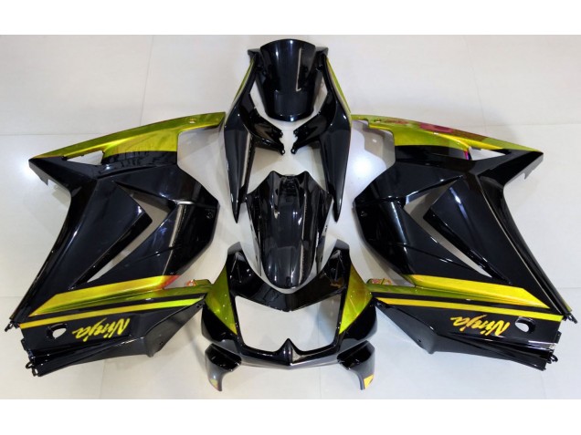 Best Aftermarket 2008-2013 Gloss Black & Yellow Kawasaki Ninja 250 Fairings