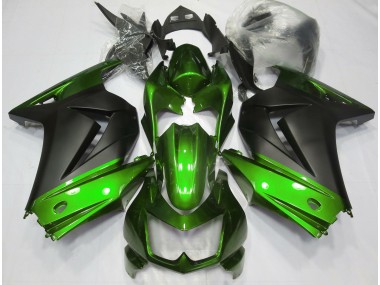 Best Aftermarket 2008-2013 Green and Matte Black Kawasaki Ninja 250 Fairings