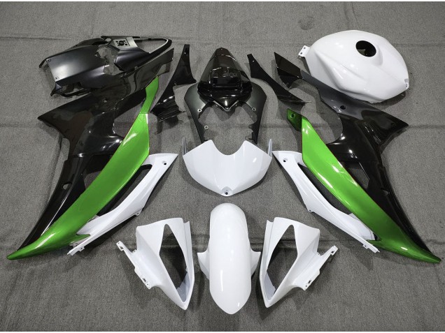 Best Aftermarket 2008-2016 Custom Green Black and White Yamaha R6 Fairings