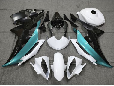 Best Aftermarket 2008-2016 Custom LightBlue Black and White Yamaha R6 Fairings