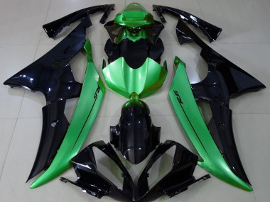 Best Aftermarket 2008-2016 Gloss Black & Light Green Yamaha R6 Fairings