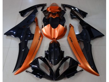 2008-2016 Gloss Black & Light Orange Yamaha R6 Fairings