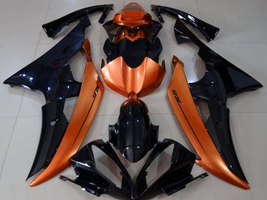 Best Aftermarket 2008-2016 Gloss Black & Light Orange Yamaha R6 Fairings