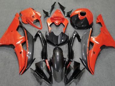 Best Aftermarket 2008-2016 Gloss Orange and Carbon Yamaha R6 Fairings